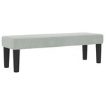 vidaXL Lit à Sommier à Ressorts avec Matelas & Banc Gris Clair 140x200 cm Velours