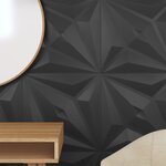 vidaXL Panneaux muraux 48 Pièces noir 50x50 cm XPS 12 m² étoile