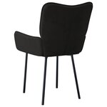 vidaXL Chaises à manger lot de 2 Noir Velours
