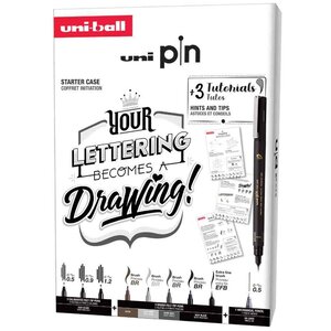 Instruments d'écriture PIN  édition LETTERING UNI-BALL