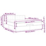 vidaXL Lit ottoman avec matelas et LED Marron foncé 180x200 cm tissu