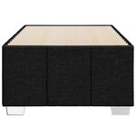 vidaXL Cadre de lit sans matelas noir 100x200 cm tissu