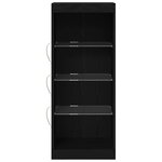 vidaXL Buffet LED Chêne noir 41 x 37 x 100 cm Bois d'ingénierie