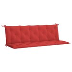 vidaXL Coussin de banc de jardin rouge 180x(50+50)x7 cm tissu oxford