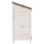 vidaXL Abri de jardin Blanc 59 5 x 56 x 113 5 cm Bois de Sapin Massif