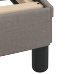 vidaXL Cadre de lit sans matelas taupe 200x200 cm tissu