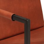 vidaXL Fauteuil marron cuir véritable