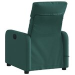 vidaXL Fauteuil de massage inclinable Vert foncé Tissu