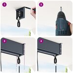 vidaXL Store roulant d'extérieur 120x250 cm Bleu et blanc