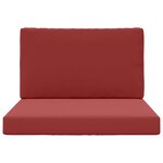 vidaXL Coussin de canapé d'extérieur 2 Pièces Bordeaux Polyester