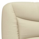 vidaXL Cadre de lit avec tête de lit Crème 90x200 cm Tissu