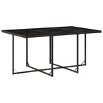 vidaXL Ensemble à manger de jardin coussins 7Pièces Noir Résine tressée