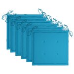 vidaXL Chaises de jardin 6 Pièces avec coussins Bois d'acacia solide