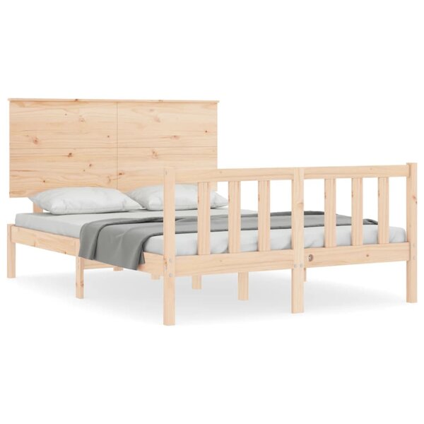 vidaXL Cadre de lit sans matelas 140x190 cm bois de pin massif
