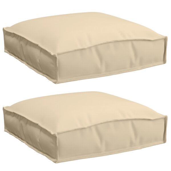 vidaXL Coussins Pallet pour Siège 2 Pièces Beige 40x40x8 cm Tissu Oxford