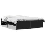 vidaXL Cadre de lit sans matelas noir 160x200 cm