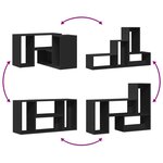 vidaXL Meubles TV 2 Pièces noir 75x30x50 cm bois d'ingénierie