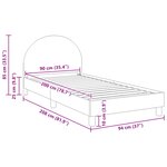 vidaXL Cadre de lit pour enfants avec tête de lit Gris clair 90x200 cm