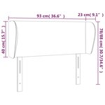 vidaXL Tête de lit avec oreilles Rose 93x23x78/88 cm Velours