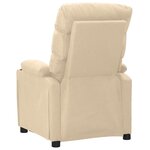 vidaXL Fauteuil de massage Crème Tissu