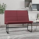 vidaXL Banc Rouge bordeaux 100x75x76 cm Similicuir