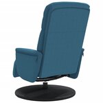 vidaXL Fauteuil inclinable avec repose-pied bleu velours
