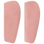 vidaXL Tête de lit avec oreilles Rose 147x23x78/88 cm Velours