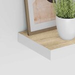 vidaXL Étagère murale flottante Chêne et blanc 23x23 5x3 8 cm MDF