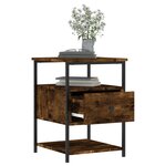 vidaXL Tables de chevet 2 Pièces chêne fumé 40x42x56 cm bois d'ingénierie
