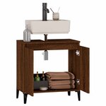 vidaXL Meuble d'évier chêne marron 58x33x60 cm bois d'ingénierie