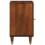 vidaXL Cabinet de salle de bain avec porte marron miel 38 x 33 x 58 cm