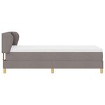 vidaXL Lit à ressorts avec matelas Taupe 100 x 200 cm tissu