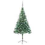 vidaXL Arbre de Noël artificiel pré-éclairé/boules 180 cm 564 branches
