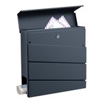 Boîte aux lettres acier galvanisé 37x37x11 cm gris anthracite 03_0006522