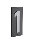 THIRARD - Plaque de signalisation 1  marquage blanc sur fond noir  panneau ABS à visser  56x120mm