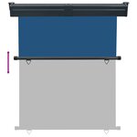 vidaXL Auvent latéral de balcon 145x250 cm Bleu