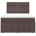 vidaXL Sommier à lattes de lit avec matelas Marron foncé 160x200 cm