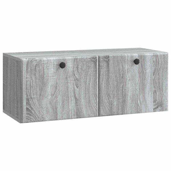 vidaXL Meuble TV mural 78 5 x 31 x 30 cm Sonoma gris Bois d'ingénierie