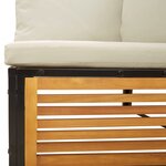 vidaXL Salon de jardin avec coussins 5 Pièces Bois d'acacia solide