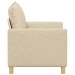 vidaXL Canapé Crème 126 x 81 x 87 5 cm Tissu