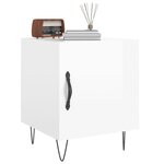 vidaXL Tables de chevet 2 Pièces blanc brillant 40x40x50 cm