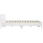 vidaXL Cadre de lit avec tête de lit blanc 180x200cm bois d'ingénierie