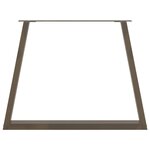 vidaXL Pieds de table à manger en forme de V  3 pièces  acier naturel  100 x (72-73 3) cm