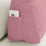 vidaXL Coussin de Dos Rose 60 x 20 x 50 cm Tissu en velours côtelé