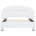 vidaXL Cadre de lit avec LED sans matelas blanc 100x200 cm