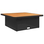 vidaXL Canapés de jardin 2 Pièces avec coussins Noir Résine tressée