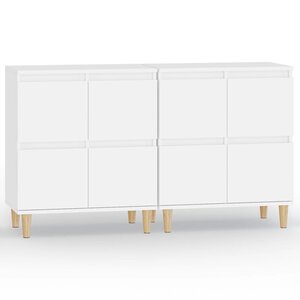 vidaXL Buffets 2 Pièces blanc 60x35x70 cm bois d'ingénierie