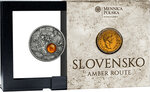 Monnaie SLOVAKIA Amber Route Argent 1$ Niue 2026