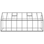 vidaXL Serre avec cadre de base anthracite 445x169x195 cm aluminium