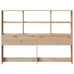 vidaXL Tête de lit avec rangement 160 cm bois massif de pin